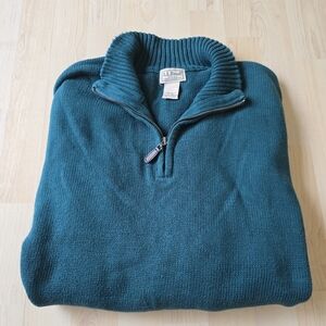 L.L.Bean Quarter Zip Sweater Size Large Tall